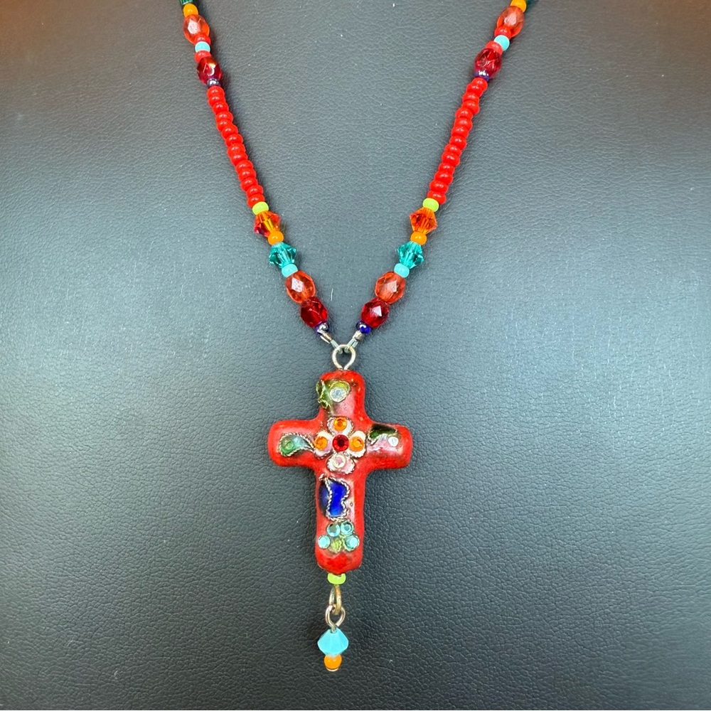 F.A.I.T.H. FAITH Elegant Cross Pendant Necklace Adjustable 16-18”